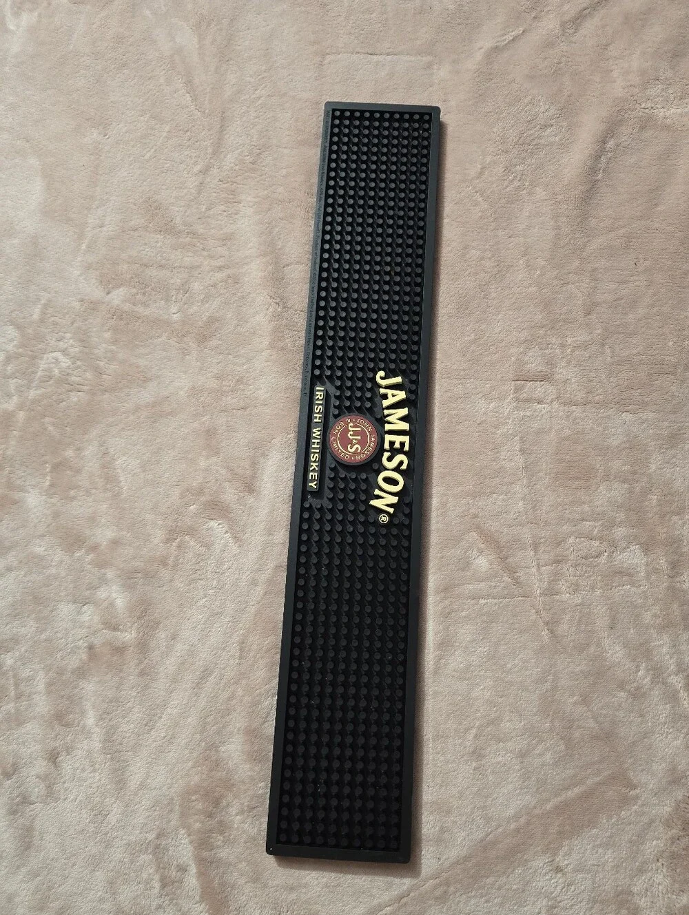 Jameson Irish Whiskey Bar Mat Black Rubber Spill Mat